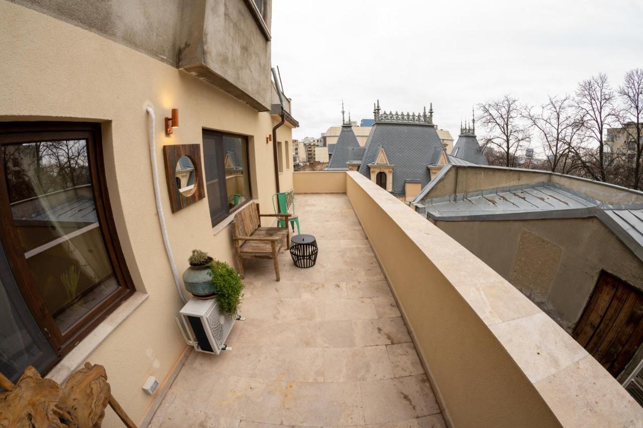 Theatre Rooftop Apartment With Patio Bükreş Dış mekan fotoğraf